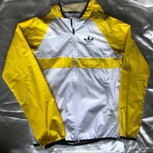 Adidas Yellow & White Windbreaker Jacket